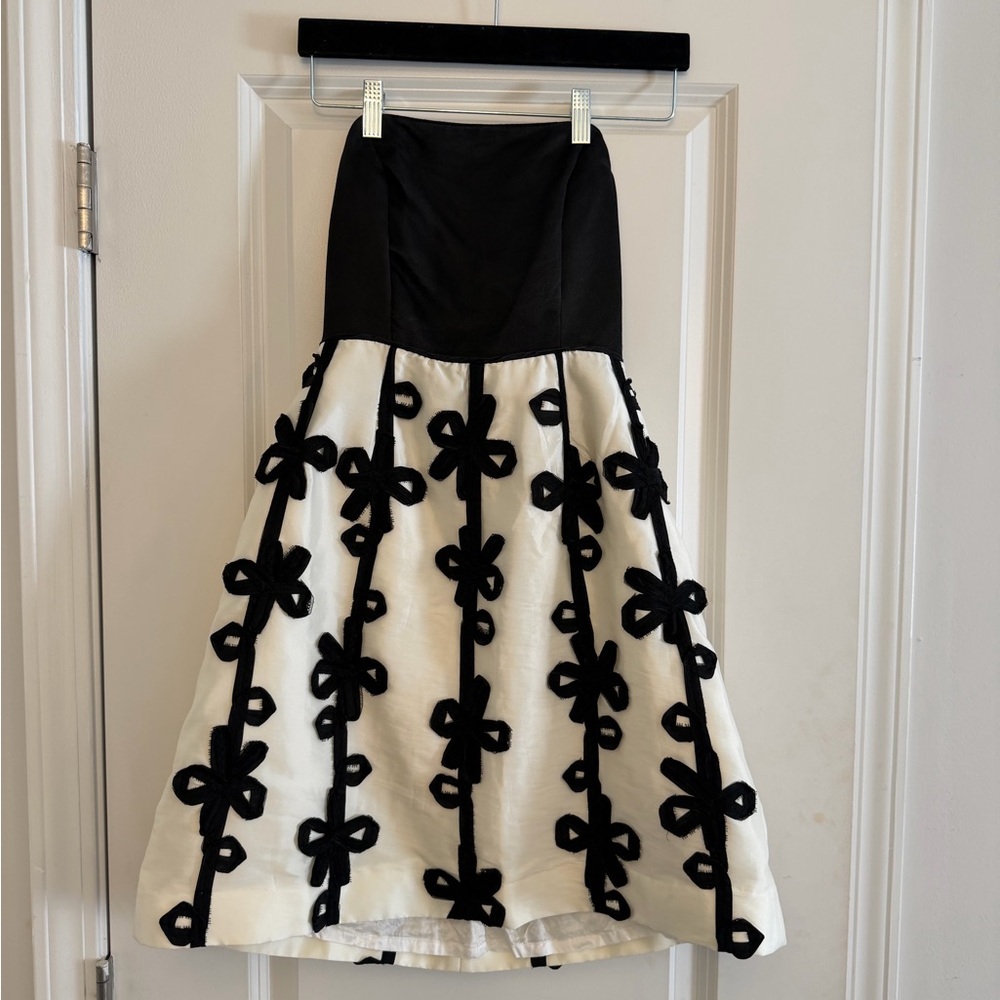 Lilly Pulitzer Black and White Strapless Dress